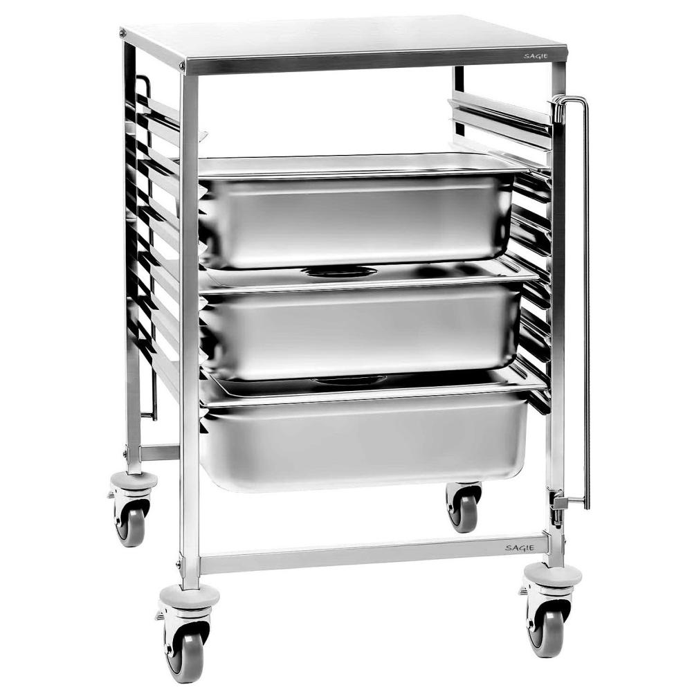 carrello inox di servizio portateglie