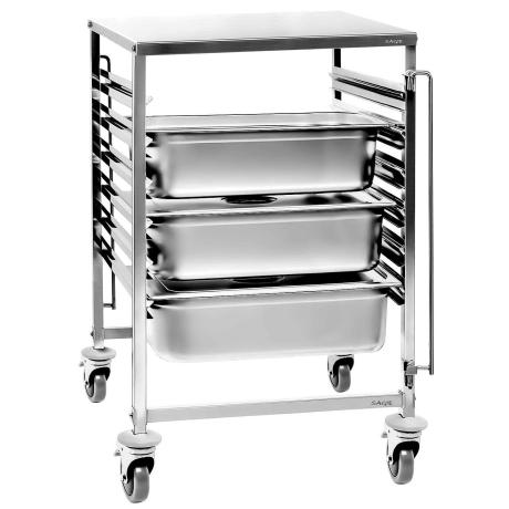 carrello inox di servizio portateglie