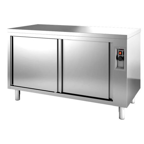 Tavolo riscaldato inox professionale per ristoranti, hotel, pizzerie