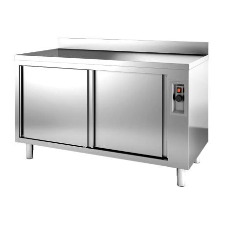 Tavolo riscaldato inox professionale per ristoranti, hotel, pizzerie