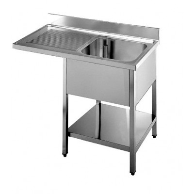 Mobile Lavello Freestanding Premium Lavello Singolo/doppio Lavelli in  Acciaio Inox Lavastoviglie A X Alzatina per Cucine Commerciali E Uso  Esterno (Color : Single pool, Size : 50x50x80cm) : : Fai da te